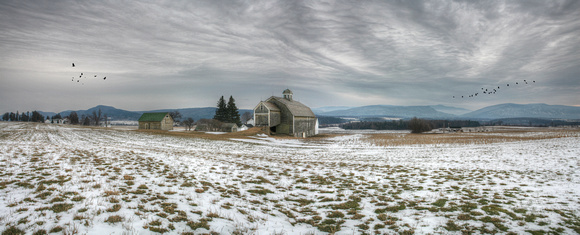 Bottom Farm Panorama, New Haven, Vermont