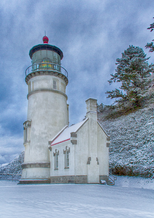 A Touch of Snow at Heceta Head Lighthouse