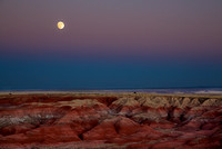 Moonrise over the Painted Desert, Arizona