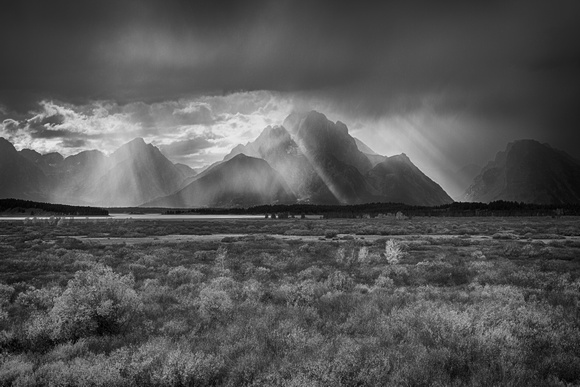 Clearing Storm from Elk Flats #1 B&W