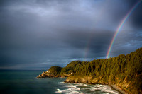 Rainbow over Heceta Head