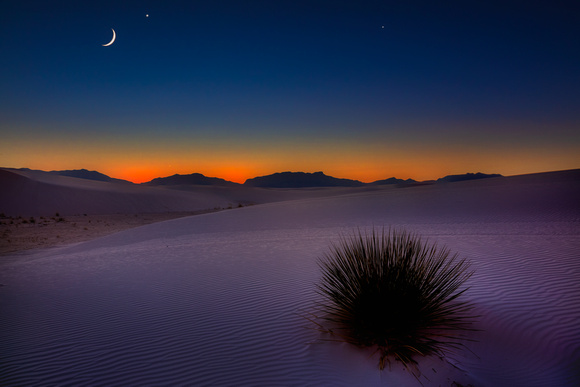 Moon and Planets, White Sands NP, New Mexico