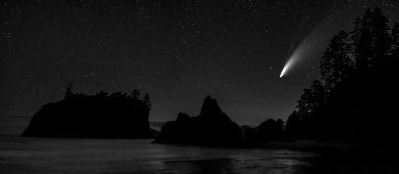 Comet Neowise over Ruby Beach #3,  Olympic National Park 07-14-2020