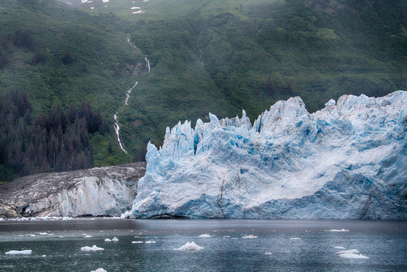 Meares Glacier where it meets the sea, Alaska