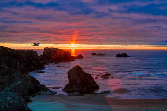 Sunset from Coquille Point, Bandon OR